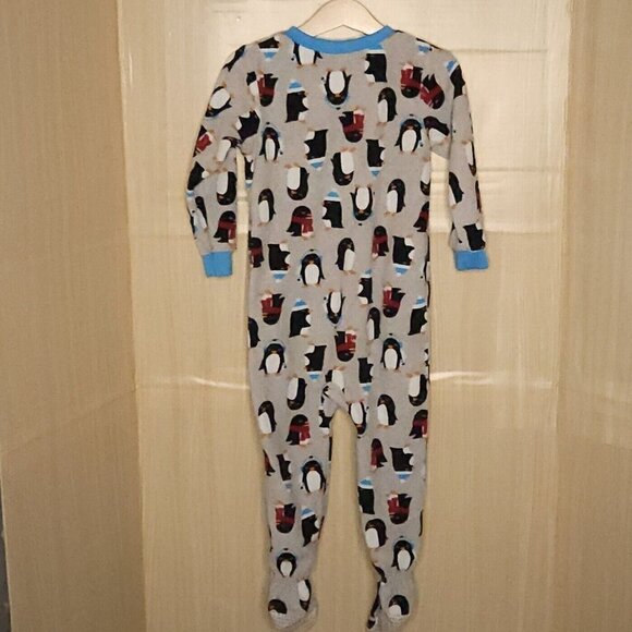 Carter's Toddler Boys Penguin Fleece Footie Pajamas 3T - Picture 2 of 5
